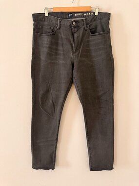 Gap Soft Wear Jeans Grey Distressed Men's 36x32